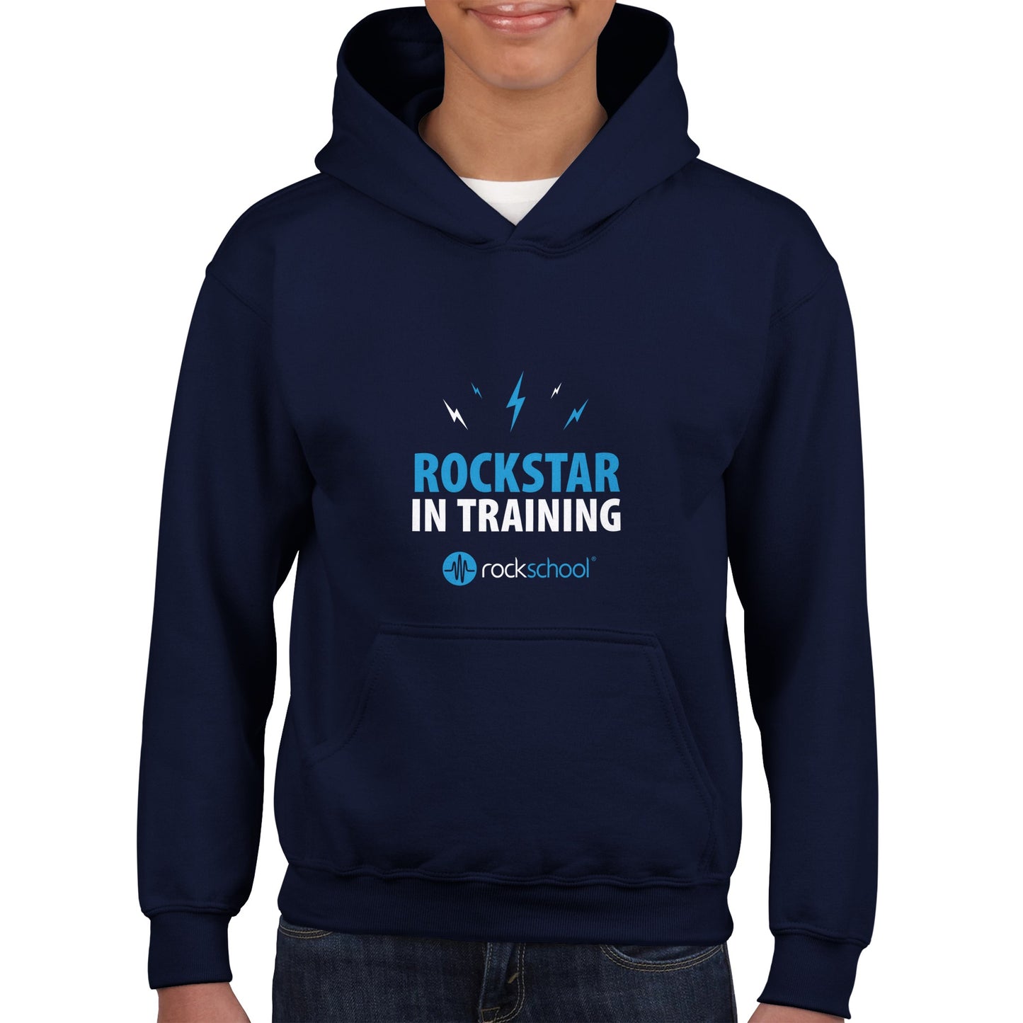 Kids Rockstar In Training with Lightning Bolts Hoodie