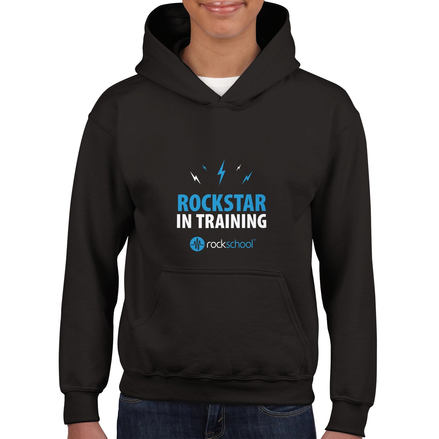 Kids Rockstar In Training with Lightning Bolts Hoodie