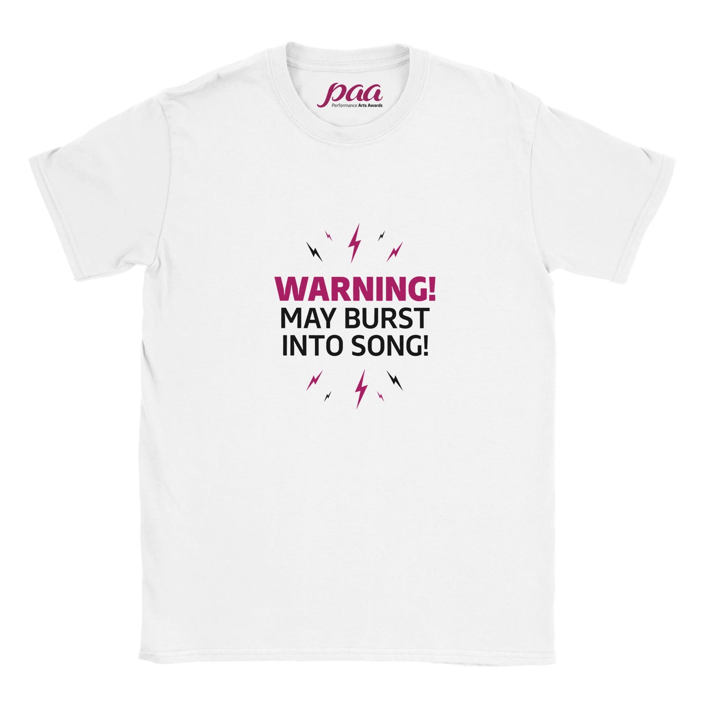 Kids PAA T-Shirt: Warning! May Burst Into Song