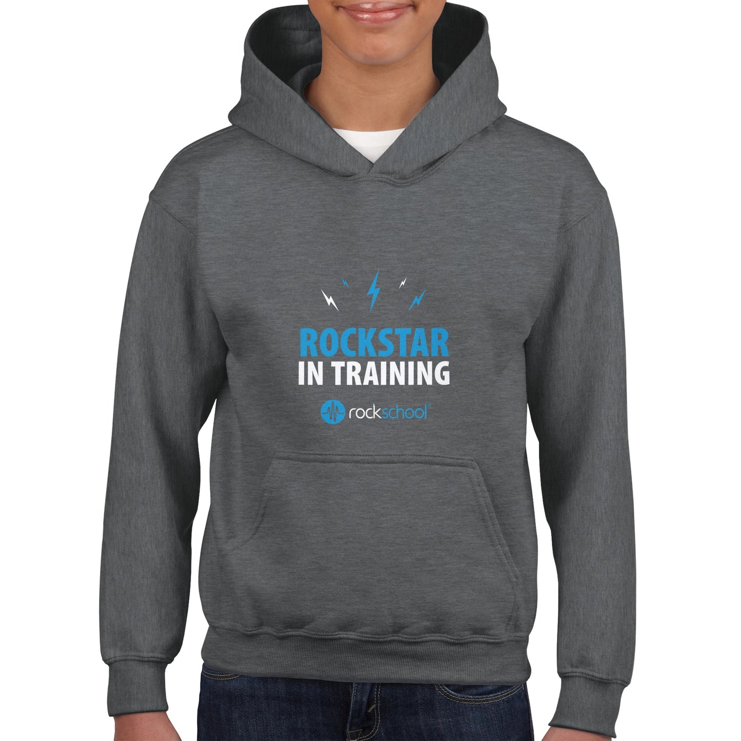 Kids Rockstar In Training with Lightning Bolts Hoodie